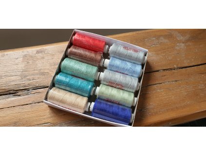 Polyesterová niť 40/2 400y MIX