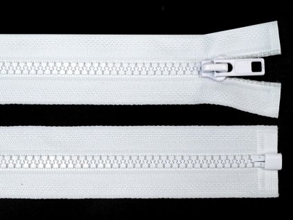 Zips kostený bundový 5mm/100cm biely