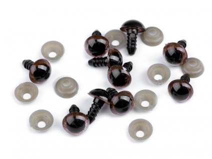 Bezpečnostné oči Ø10mm hnedé