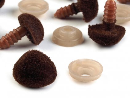 Bezpečnostný noštek zamatový 11x14mm hnedý