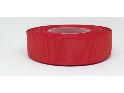 Rypsová stuha 25mm tmavá červená 052