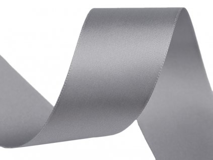 Obojstranná saténová stuha 40mm 842 šedá
