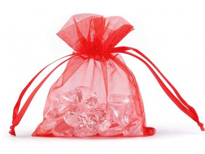 Organzové vrecúško 18x24cm červené