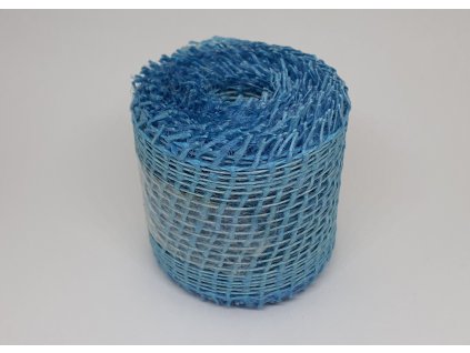 Jutová stuha 4cm/3m tyrkysová