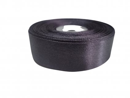 Saténová stuha 25mm A095 šedo čierna