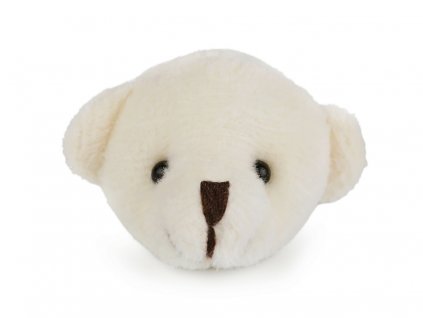 Textilná aplikácia / nášivka medvedík Ø4,5mm krémový