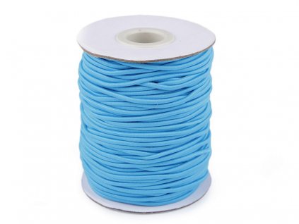 Klobúková guma guľatá Ø2mm modrá tyrkysová