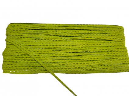 Čipka bavlnená 8mm žiarivá zelená