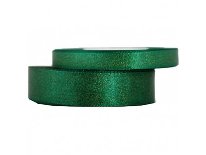 wstazka satynowa z brokatem 12mm 22mb czielona