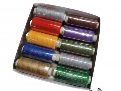 Polyesterová niť 40/2 400y MIX