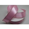 Saténová stuha so zlatým lemom 25mm ružová 041