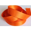 Saténová stuha s brokátom 25mm pomarančová 030