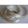 Saténová stuha ivory so strieborným lemom 10mm 011
