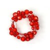 Girlanda s akrylovými perličkami na drôtiku 1,8m červená