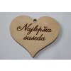 Drevené srdiečko NAJLEPŠIA SUSEDA 6,8x6cm