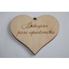 Drevené srdiečko ĎAKUJEME PANI UPRATOVAČKA 6,8x6cm