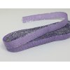 Adjustačná stuha torsade 10mm/10m fialová - strieborná 508