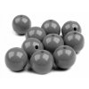 Plastové koráliky Ø20mm/10ks šedé