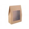 Papierová krabica natural s priehľadom 9,5x13x4cm