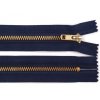 Zips kovový / mosadzný 4mm/20cm tmavý modrý