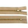 Zips kovový / mosadzný 4mm/16cm hnedý prírodný