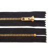 Zips kovový / mosadzný 4mm/16cm čierny