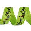 Rypsová stuha halloween 25mm zelená