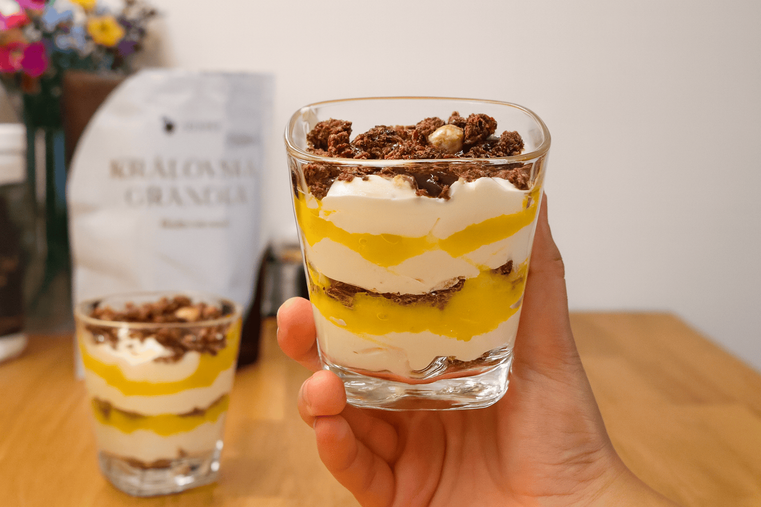 Proteinový mango dezert