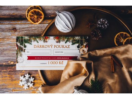 Darčekový poukaz 1000 Kč.