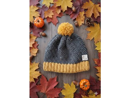 Čiapka UNI horčicovo zelená