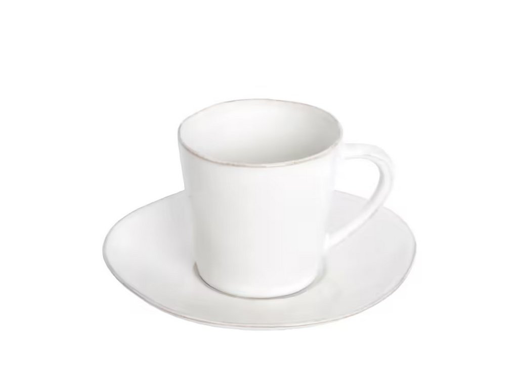 Šálka na čaj s podšálkou 0,19L, NOVA, biela (ZCN NOCS01 02203B)