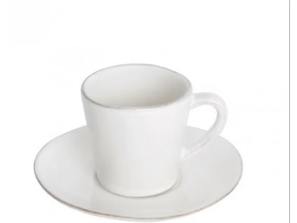 Šálka na kávu s podšálkou 0,07L, NOVA, biela (ZCN NOCS02 02203B)