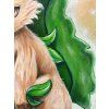 Malovaný Leafeon na plátně-detail