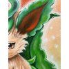 Leafeon evoluce Eevee na plátně malovaný