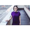 Rosmarina šaty krátký rukáv královsky modrá