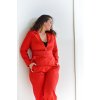 Sako z luxusní vlněné kostýmovky červené