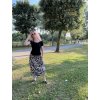 sukně na gumu z hebkého šifonu tropičtí papoušci