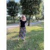 sukně na gumu z hebkého šifonu tropičtí papoušci