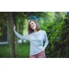 Rosmarina dl rukav pruh seda:kremova