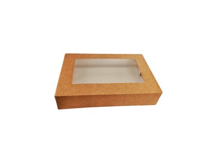 Přírodní krabice s oknem 23x15x5 cm