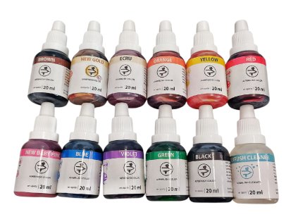 Sada Airbrush barev a čističe 12x20ml