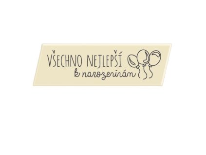Čokoládová dekorace Všechno nejlepší k narozeninám 5ks (více variant)