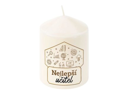 Svíčka s potiskem Nejlepší učitel