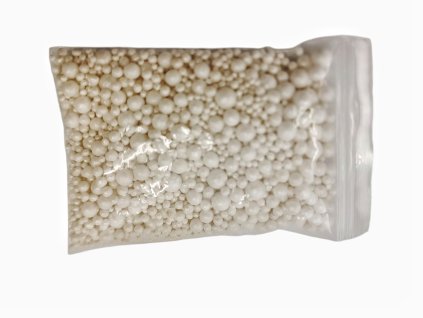 Cukrové zdobení metalické Bílé 50g