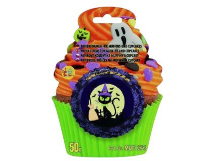 Košíčky Halloweenské s kočkou 5cm 50ks