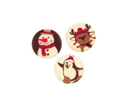 cokoladova dekorace vanocni motivy 9 ks