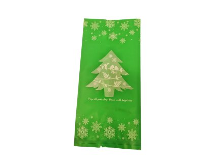 Vánoční sáček Zelený 9x7x20cm
