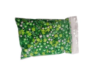 Cukrové zdobení Vánoční Zeleno-stříbrné 50g