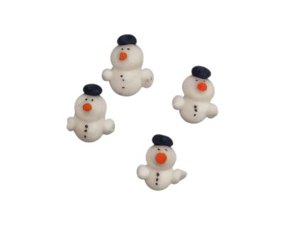 Cukrová dekorace Sněhulák 1,5cm 20 ks