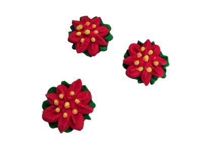 Cukrové květy Červené 2,5cm 10ks